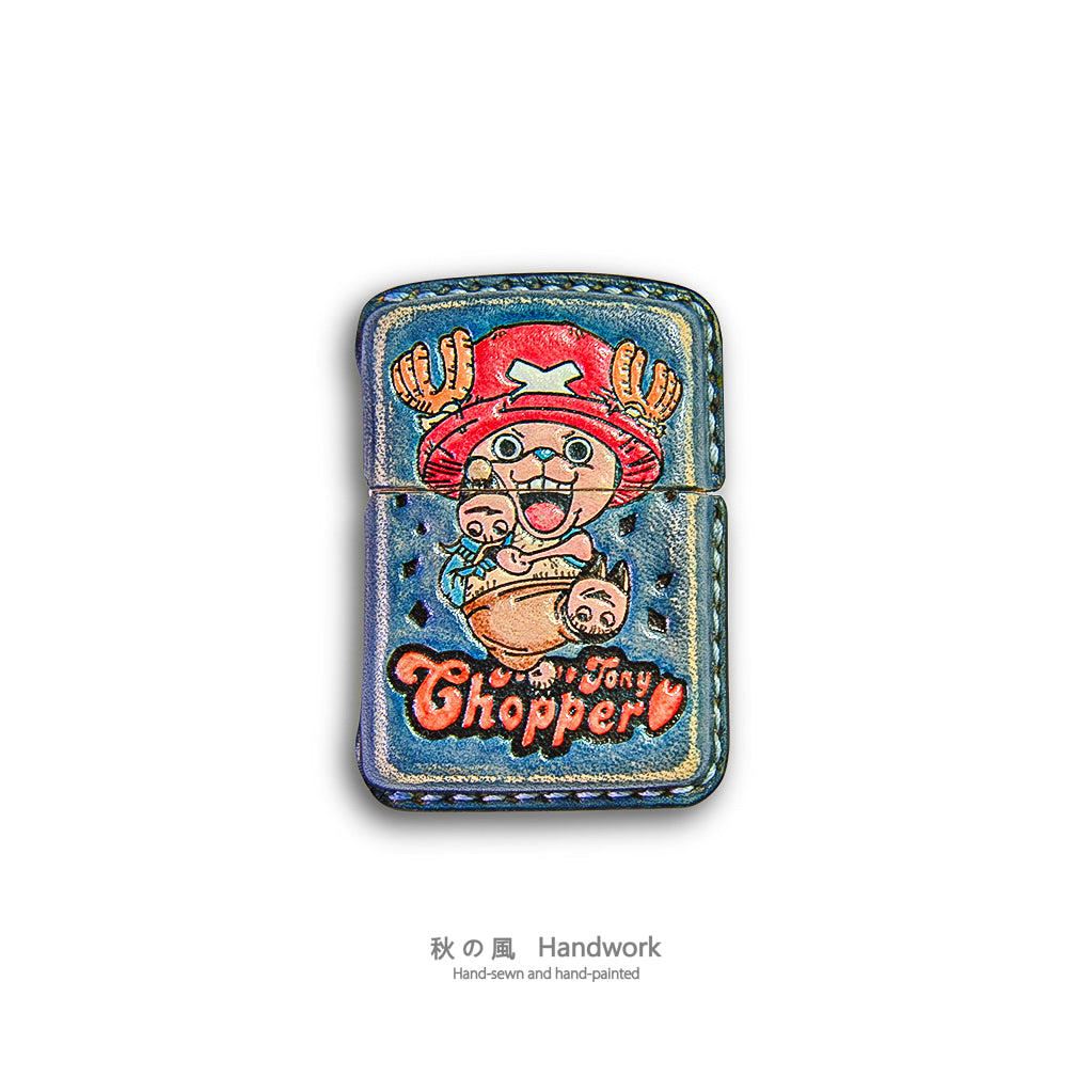 Handmade Zippo leather case Original design Sweet little deer