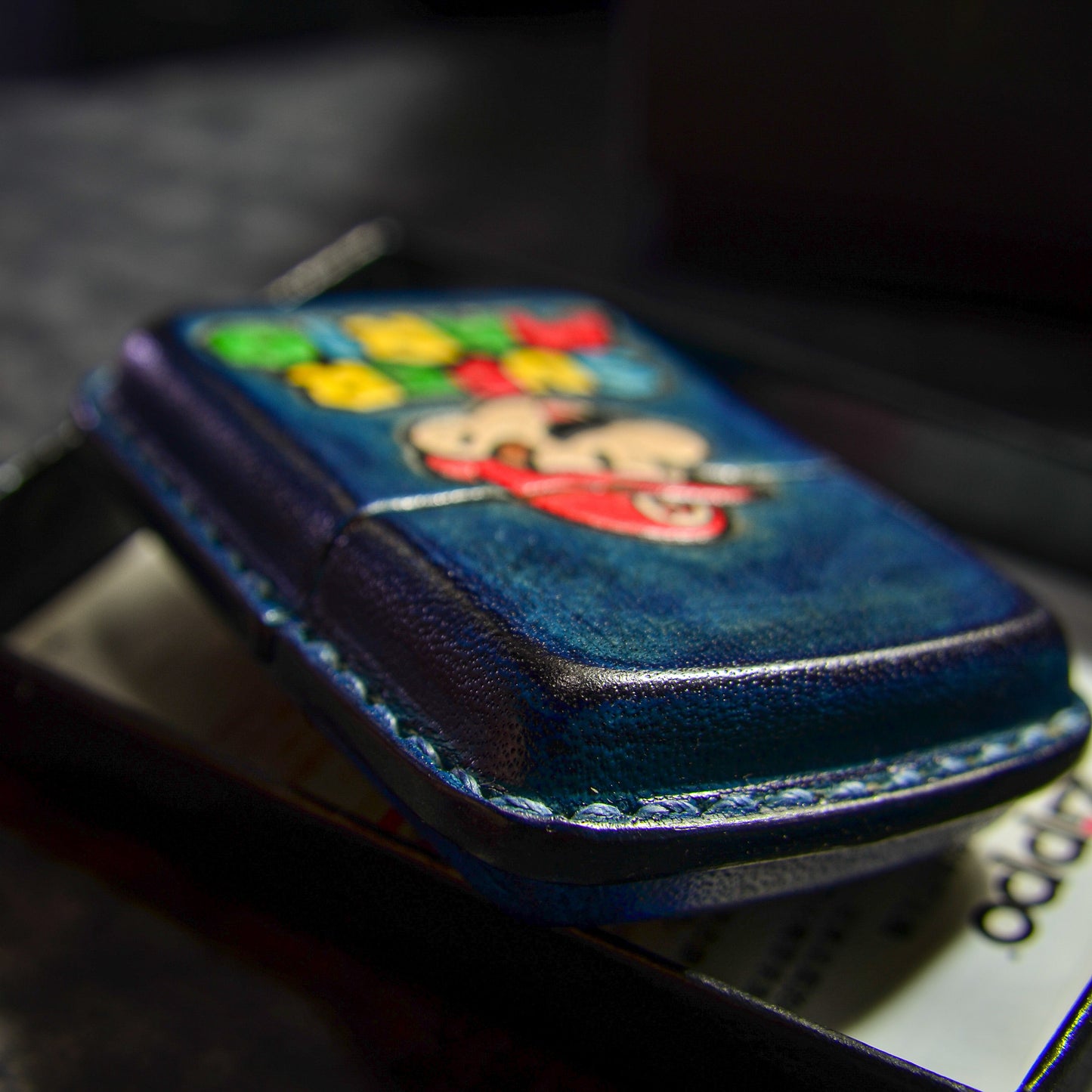 Handmade Zippo leather case Original design Super Mario