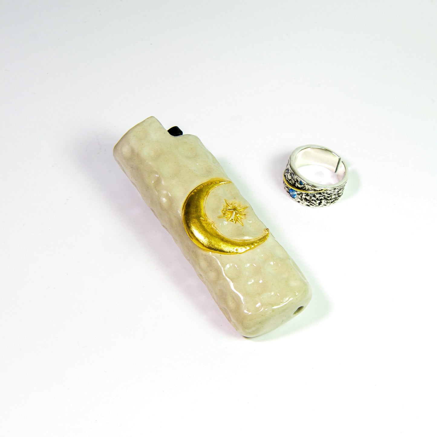 Bic J3 / Cricket lighter case handmade the moon and the stars