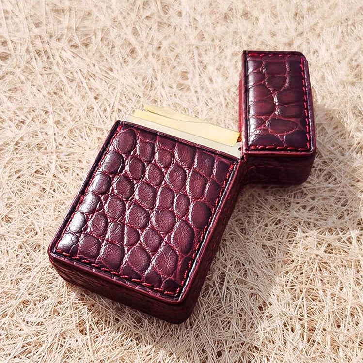 Handmade dupont L2 lighter leather case Original design crocodile leather
