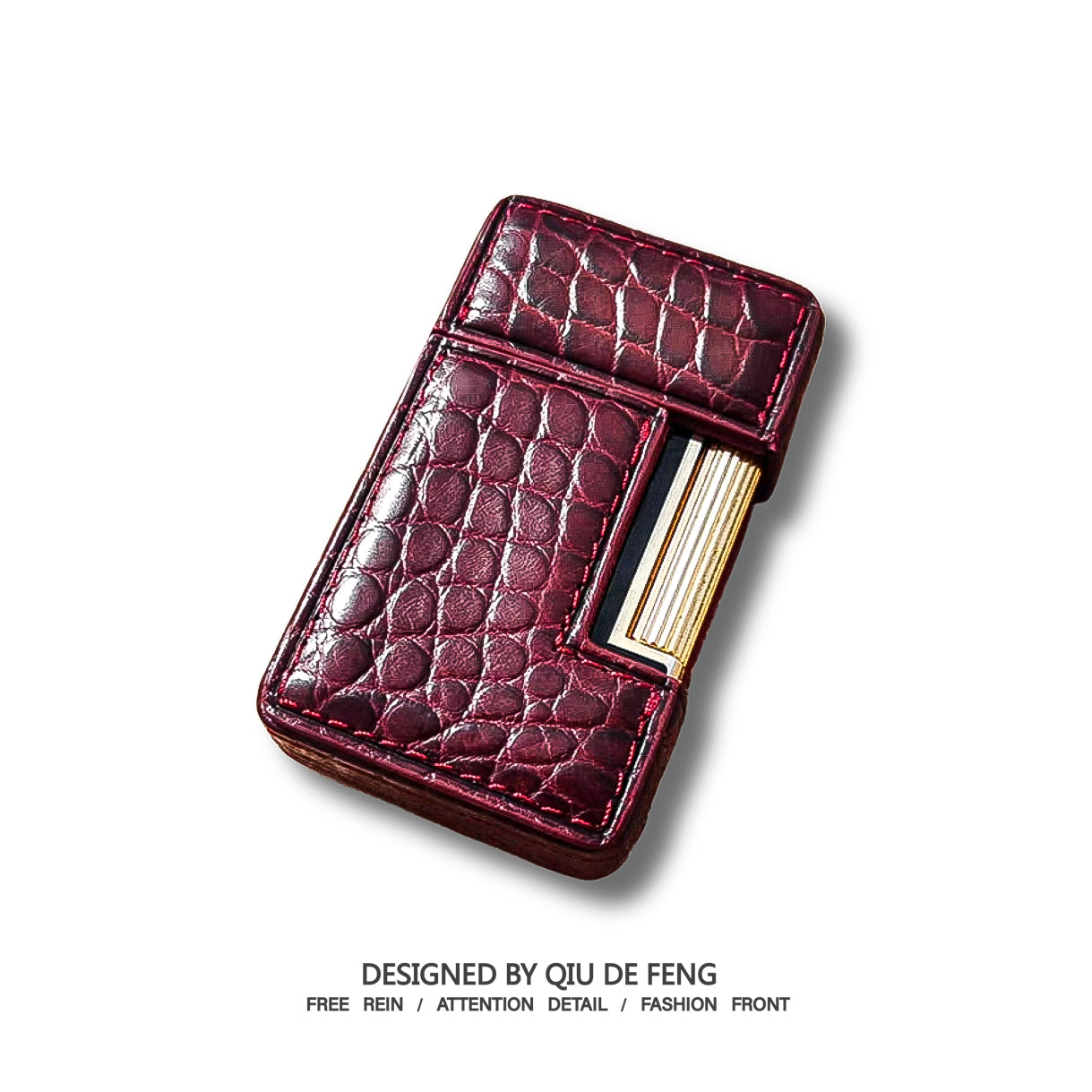 Handmade dupont L2 lighter leather case Original design crocodile leather